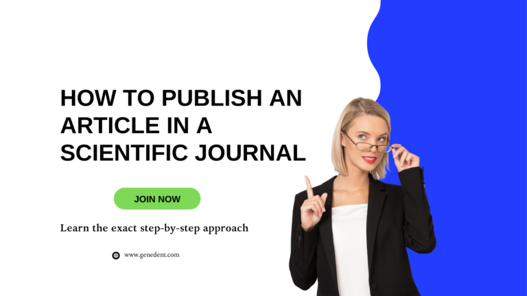 How to Publish an Article in a Scientific Journal